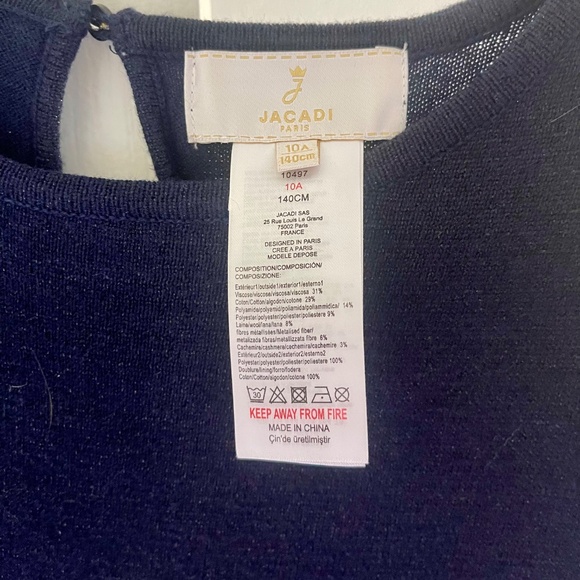 Navy Blue Jacadi Paris Kids Dress - Picture 4 of 4